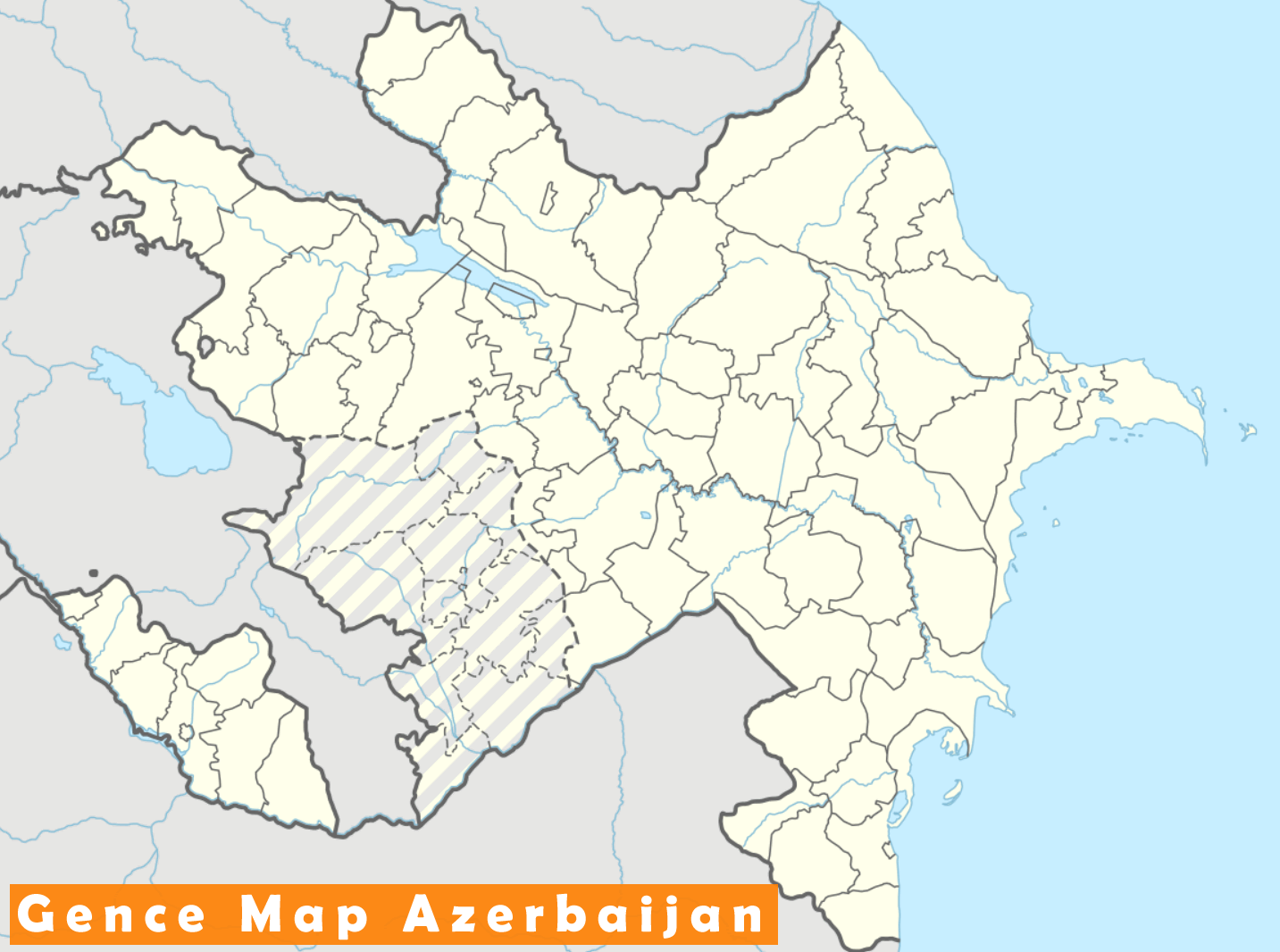 Gence Map Azerbaijan